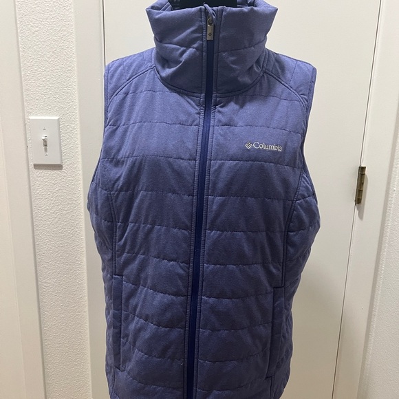 Columbia Jackets & Blazers - Columbia Women’s XL Puffer Vest Heather Blue Quilted Zip Front Lightweight
